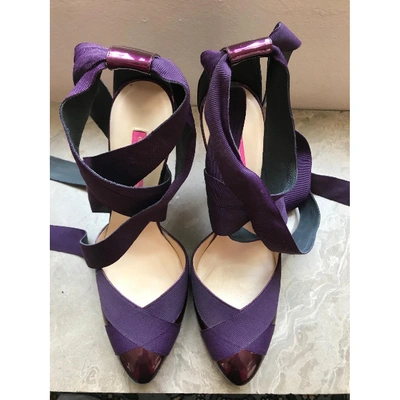 Pre-owned Emanuel Ungaro Patent Leather Heels In Purple