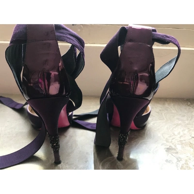 Pre-owned Emanuel Ungaro Patent Leather Heels In Purple