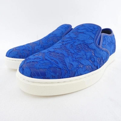 Pre-owned Dolce & Gabbana Blue Cloth Trainers