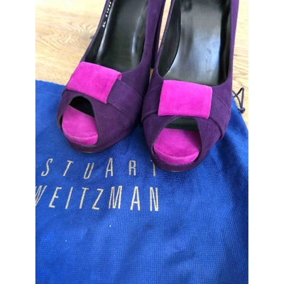 Pre-owned Stuart Weitzman Heels In Purple