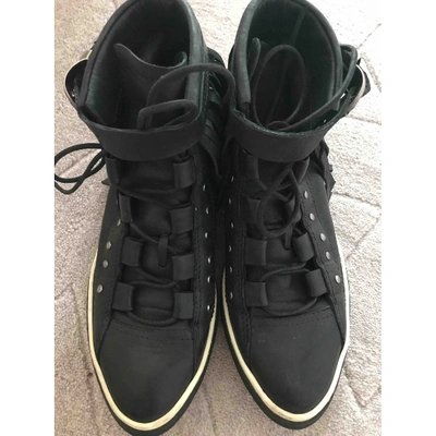 Pre-owned Mexicana Black Leather Trainers
