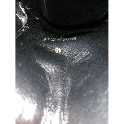 Pre-owned Prada Black Leather Ankle Boots