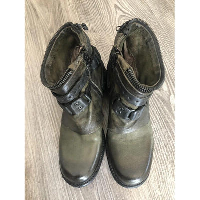 Pre-owned As98 Green Leather Boots