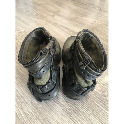 Pre-owned As98 Green Leather Boots