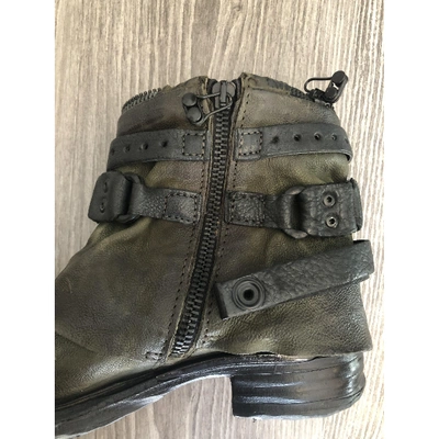 Pre-owned As98 Green Leather Boots