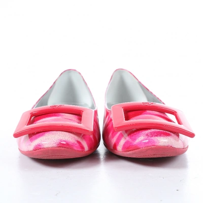 Pre-owned Roger Vivier Pink Patent Leather Ballet Flats