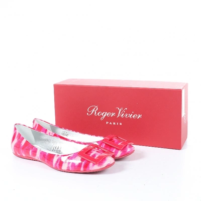 Pre-owned Roger Vivier Pink Patent Leather Ballet Flats