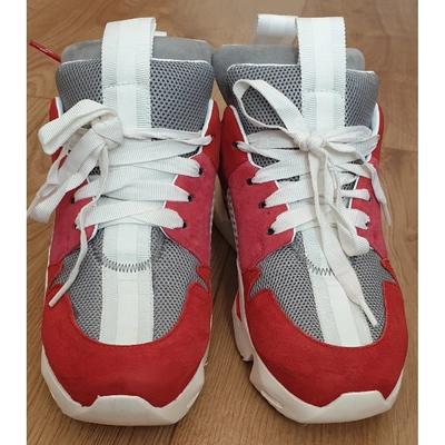Pre-owned Ben Taverniti Unravel Project Red Suede Trainers