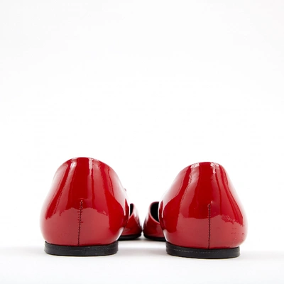 Pre-owned Roger Vivier Red Patent Leather Ballet Flats