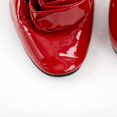 Pre-owned Roger Vivier Red Patent Leather Ballet Flats
