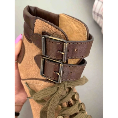 Pre-owned Etro Ankle Boots In Camel