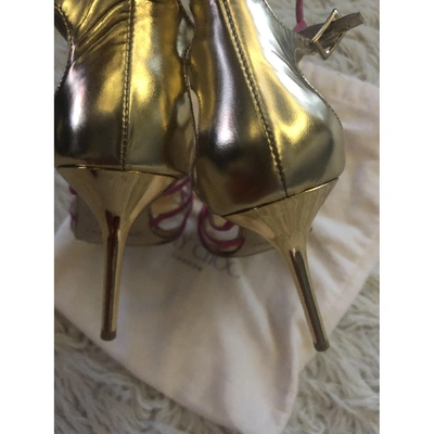 Pre-owned Jimmy Choo Gold Leather Sandals