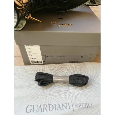 Pre-owned Alberto Guardiani Leather Trainers In Black