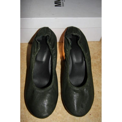 Pre-owned Maison Margiela Leather Heels In Green