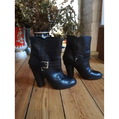 Pre-owned Marc Jacobs Black Leather Ankle Boots