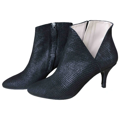 Pre-owned Filippa K Black Leather Ankle Boots | ModeSens