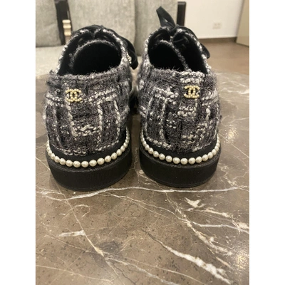 Pre-owned Chanel Tweed Lace Ups