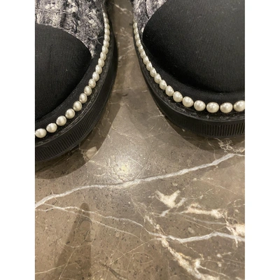 Pre-owned Chanel Tweed Lace Ups