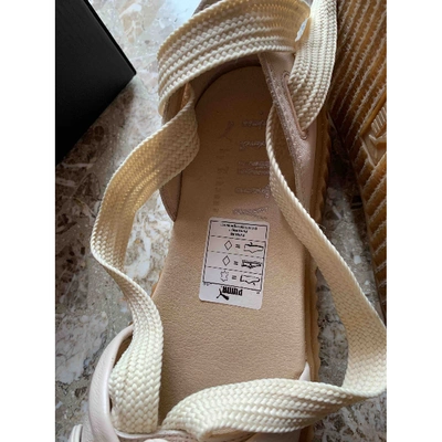 Pre-owned Fenty X Puma Beige Leather Espadrilles