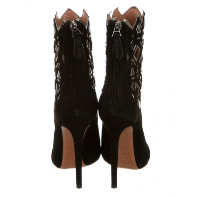 Pre-owned Alaïa Black Suede Ankle Boots