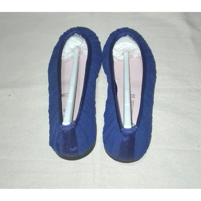 Pre-owned Pretty Ballerinas Cloth Ballet Flats In Blue