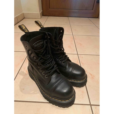 Pre-owned Dr. Martens' Jadon Black Leather Boots