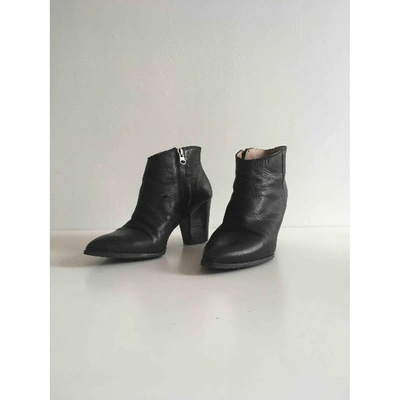 Pre-owned Filippa K Leather Ankle Boots In Black