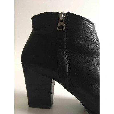 Pre-owned Filippa K Leather Ankle Boots In Black