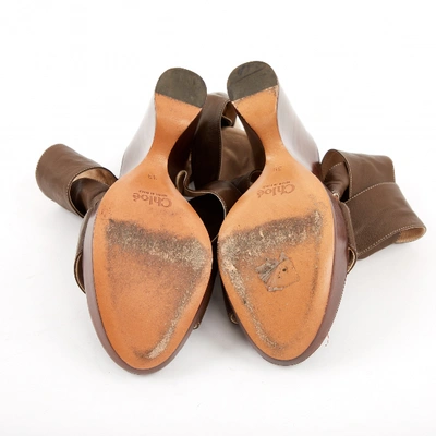Pre-owned Chloé Leather Sandals In Brown