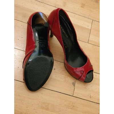 Pre-owned Ann Taylor Patent Leather Heels In Red