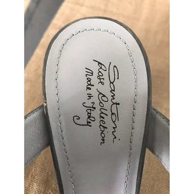 Pre-owned Santoni Leather Heels In Blue
