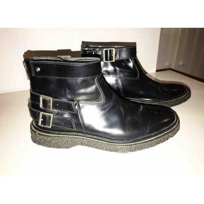 Pre-owned Adieu Black Patent Leather Ankle Boots