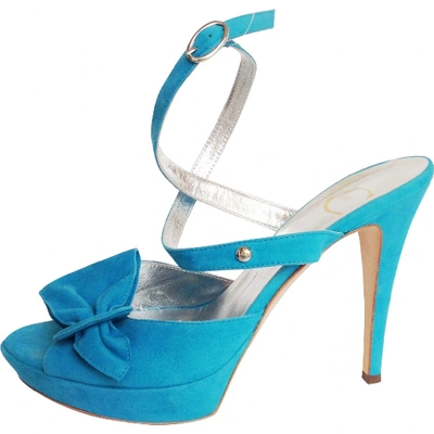 Pre-owned Just Cavalli Heels In Turquoise