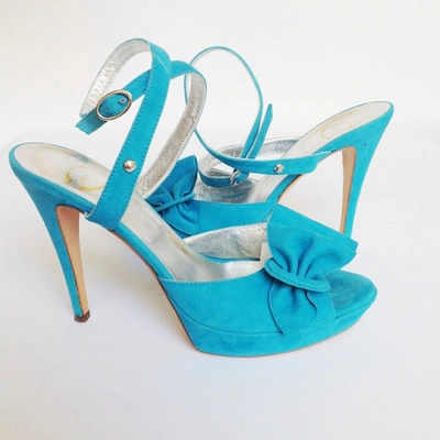 Pre-owned Just Cavalli Heels In Turquoise