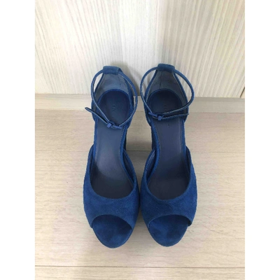 Pre-owned Celine Sandal In Blue
