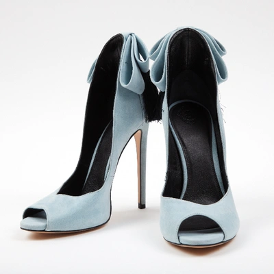 Pre-owned Aleksander Siradekian Blue Suede Heels