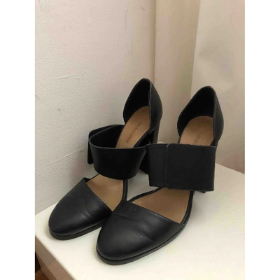 Pre-owned Jil Sander Leather Heels In Black