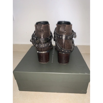 Pre-owned Luis Onofre Brown Leather Ankle Boots