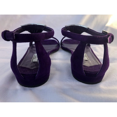 Pre-owned Prada Sandals In Purple