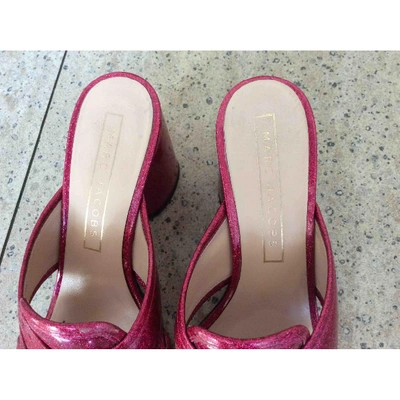 Pre-owned Marc Jacobs Patent Leather Mules In Pink