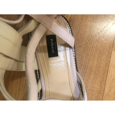 Pre-owned Pinko Leather Sandal In Pink