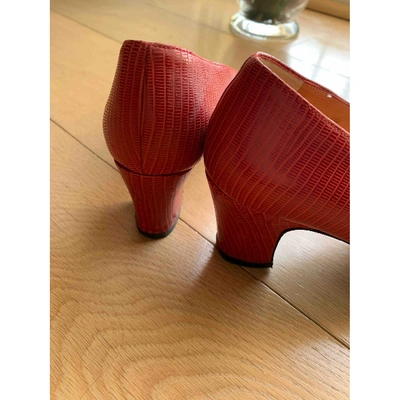 Pre-owned Robert Clergerie Leather Heels In Red