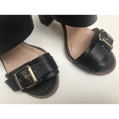 Pre-owned Vanessa Bruno Leather Sandals In Black