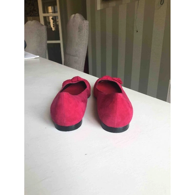 Pre-owned Valentino Garavani Pink Suede Ballet Flats