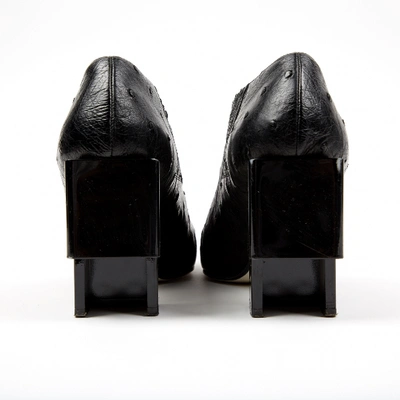 Pre-owned Loewe Black Ostrich Heels