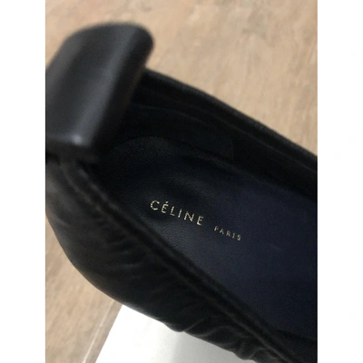 Pre-owned Celine Soft Ballerina Black Leather Heels