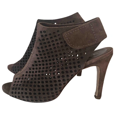 Pre-owned Pedro Garcia Leather Heels In Brown