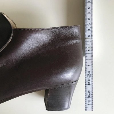 Pre-owned Sutor Mantellassi Leather Heels In Brown