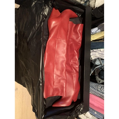 Pre-owned Saint Laurent Niki Red Leather Boots