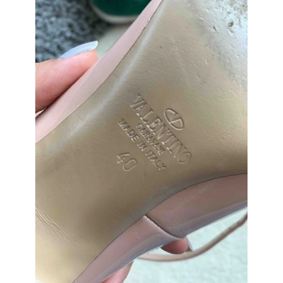 Pre-owned Valentino Garavani Tango Pink Patent Leather Heels